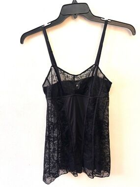 La Perla Studio black lace mixed material camisole nighty size medium